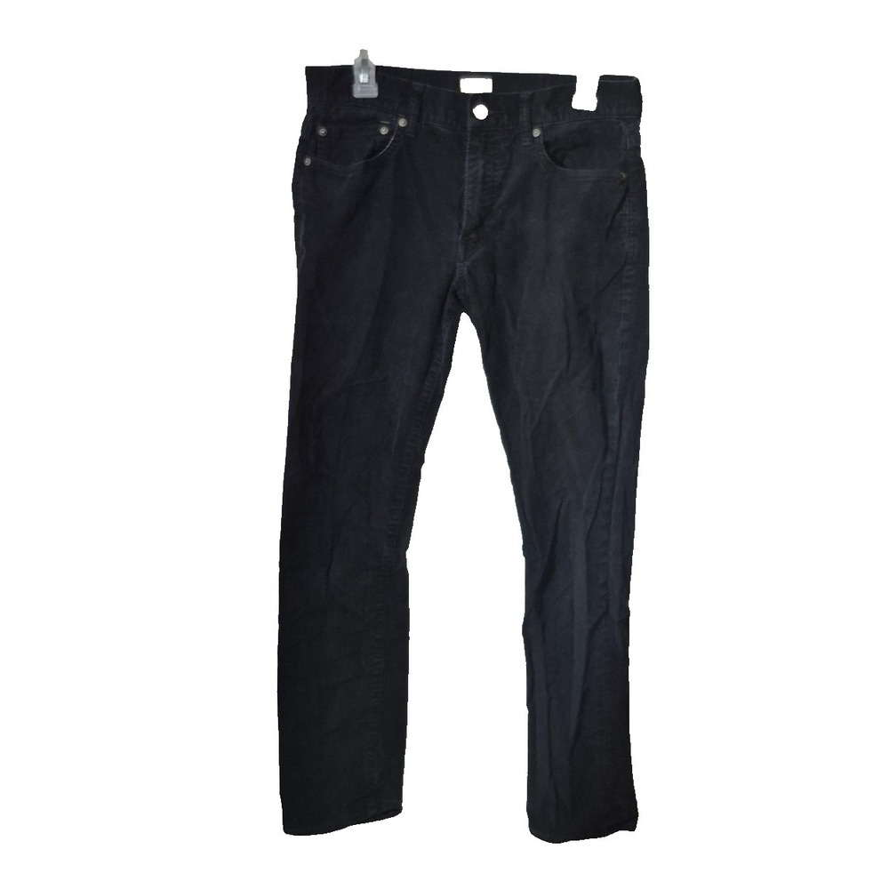 J.Crew 484 Jeans Mens‎ 30x31 Act (31x32T) Black Slim Fit Corduroy Pants